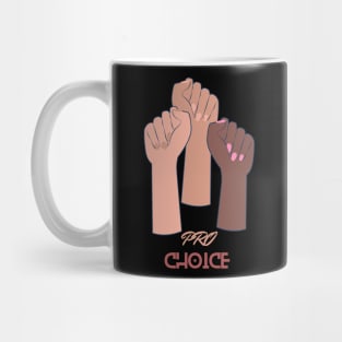 hands says pro choice Mug